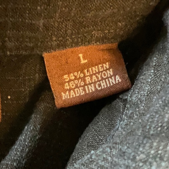 Perry Ellis Black Casual Button Down Shirt - Picture 5 of 6